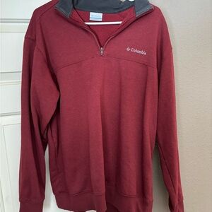 Columbia Men's Burgundy Zip-Up Sweater